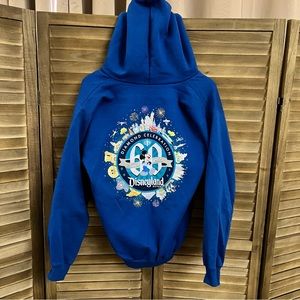Official Disney 60th Anniversary Diamond Celebration Full Zip Hoodie Blue Small